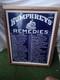 Plaque publicitaire Metal Vintage. Humphreys Remedies Usa. Encadrement Quali