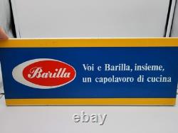 Plaque publicitaire vintage en tôle Barilla (Italie) Rétro cuisine