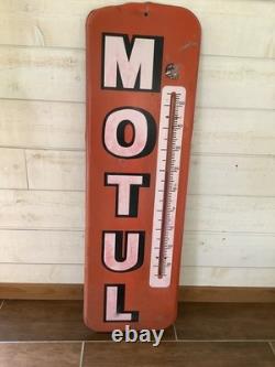 Plaque thermomètre Motul en tôle années 60