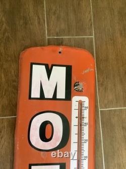 Plaque thermomètre Motul en tôle années 60