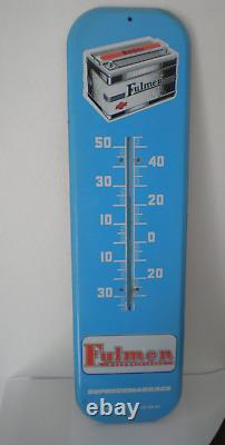 Plaque tôle publicitaire FULMEN Thermometre 69cm x 17,5cm x 1,2cm ref 24-01 D