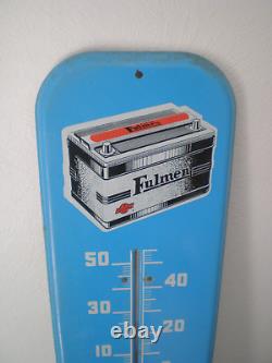 Plaque tôle publicitaire FULMEN Thermometre 69cm x 17,5cm x 1,2cm ref 24-01 D
