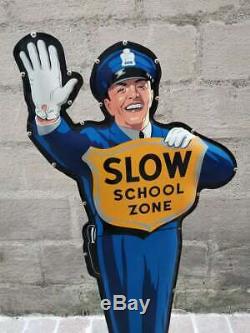 Policeman COCA-COLA Des Années 90 USA School Sign Coca déco garage Loft usa
