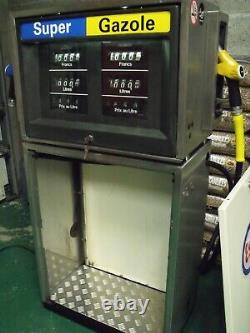 Pompe à essence ancienne restaurée Esso Shell déco garage parfaitement propre
