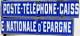 Poste Telephone Caisse Nationale D'epargne Plaque Emaille Ancienne En 2 Parties