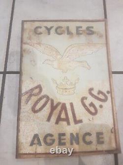 Pub Ancienne Cycles Royal G. G. Enseigne double face