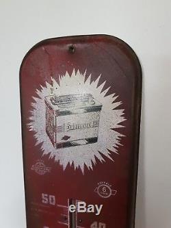 Publicité ancienne plaque tole peinte thermomètre FULMEN no émaillée