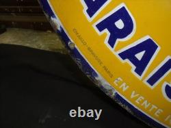 RARE PLAQUE EMAILLEE HUILE DF EAS- bidon pompe essence esso bp shell texaco