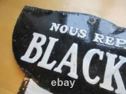 RARE PLAQUE EMAILLEE ORIGINALE BLACK & DECKER DOUBLE FACE 1900 60x40