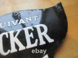 RARE PLAQUE EMAILLEE ORIGINALE BLACK & DECKER DOUBLE FACE 1900 60x40