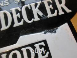 RARE PLAQUE EMAILLEE ORIGINALE BLACK & DECKER DOUBLE FACE 1900 60x40