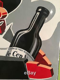 Rare Plaque Emaillee Vins Cep Vermeil 1940-50