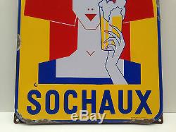 RARE Plaque Emaillée Bière Sochaux 1950! 38 x 58 cm! EAS! TBE! A voir