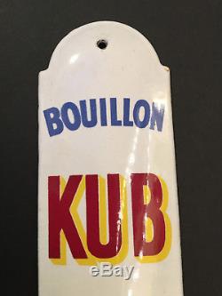 RARE Plaque Emaillée de Propreté Bouillon KUB 1930! RARE! 5 x 20 cm