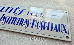 RARE Plaque émaillée Bombée Spécialités pour Hotels, Restaurants. 40x10.5cm