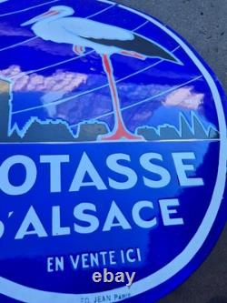RARE Plaque émaillée POTASSE D'ALSACE Edmond Jean Paris 60x45cm