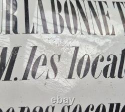 RARE Plaque émaillée d'utilité Bonne Tenue de la Maison bombée 30x20cm