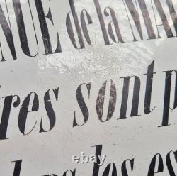 RARE Plaque émaillée d'utilité Bonne Tenue de la Maison bombée 30x20cm