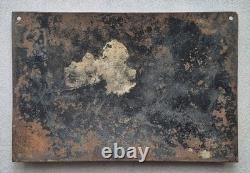 RARE Plaque émaillée d'utilité Bonne Tenue de la Maison bombée 30x20cm