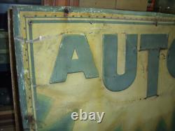 RARE TOLE GAUFFREE AUTOL EXTRA HUILE AUTOMOBILES bidon pompe essence oil can