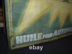 RARE TOLE GAUFFREE AUTOL EXTRA HUILE AUTOMOBILES bidon pompe essence oil can