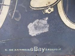 Rare Tole Peinte Michelin Pneu Velo Annee 1920 Fabricant G De Andreis Marseille