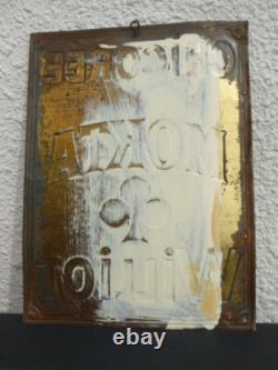 RARE Tole publicitaire Chicorée MOKTA WILLIOT 1900 32cm x 24cm NO EMAILLEE