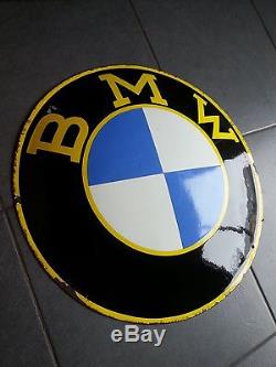 RARE plaque emaillée BMW années 50 R71 R73 R75 moto ancienne collection
