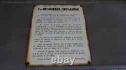 RARE plaque émaillée HAUTS FOURNEAUX signalisation utilisation du TELEPHERIQUE