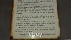 RARE plaque émaillée HAUTS FOURNEAUX signalisation utilisation du TELEPHERIQUE