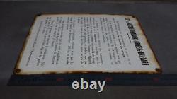 RARE plaque émaillée HAUTS FOURNEAUX signalisation utilisation du TELEPHERIQUE