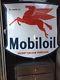 RARE plaque emaillee ancienne mobiloil
