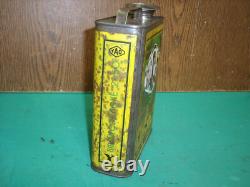 RARISSIME BIDON D HUILE YACCO YAO D EPOQUE oil can gas pump pompe essence tin
