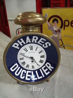 RARISSIME HORLOGE PHARES DUCELLIER 1910 huile oil can pompe pump tanksaule clock