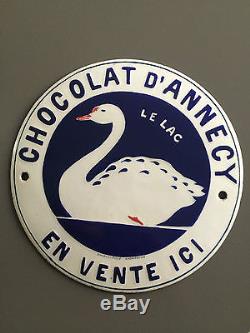 RARISSIME PLAQUE EMAILLEE CHOCOLAT D'ANNECY 1930