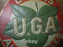 RARISSIME TOLE GAUFFREE CYCLES AUTOMOBILES UGA ANNEES 20/30 bidon huile oil
