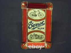 RARISSIME VIDE POCHE ROUGE TOLE LITHO CYCLE MOTO TERROT D EPOQUE no motobecane