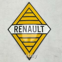 RENAULT Logo Plaque Émaillée Losange Signalétique Email 40x30 cm