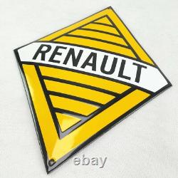 RENAULT Logo Plaque Émaillée Losange Signalétique Email 40x30 cm