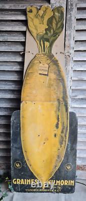 Rare Ancien Grand Carton Publicitaire Les Graines Vilmorin No Emaille