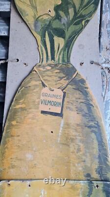 Rare Ancien Grand Carton Publicitaire Les Graines Vilmorin No Emaille