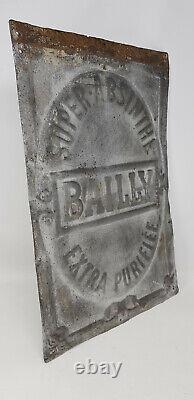 Rare Ancienne Plaque Tole Super Absinthe Bailly Extra Purifiee