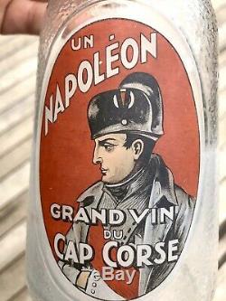 Rare Carafe Serigraphiee Un Napoleon Vin Cap Corse. Tbe