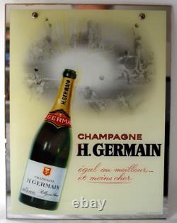 Rare Fixe Ss Verre Publicitaire Champagne H Germain Stade De Reims A Gerrer 1958
