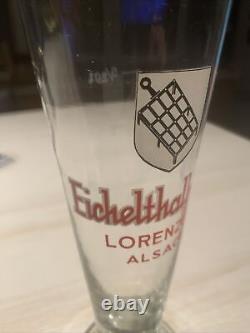 Rare Flûte Serigraphié Eichelthalbrau Bière Lorenzen Alsace