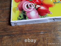 Rare MAGGI Plaque Publicitaire en Tôle Tamoul 1980/90 Dim H 64x L 36cm