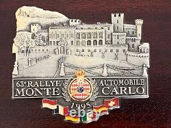 Rare Monaco Plaque Emaillee 63 ° Rallye Automobile De Monte Carlo 1995