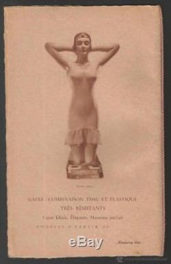 Rare Nubienne Mannequin En Platre Publicitaire Charmeraine Corset 1925