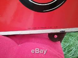 Rare Petite Plaque Emaillee Bibendum Velo Rouge Originale An 50 60