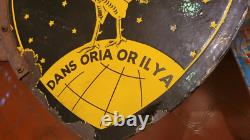 Rare Plaque Double Face Bijoux Oria Emaillee 1940 Original 60 X 42,5 CM